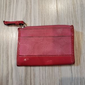 Hot pink Coach coin purse